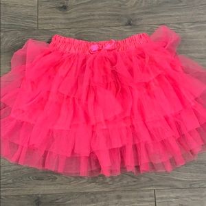Bright pink skirt